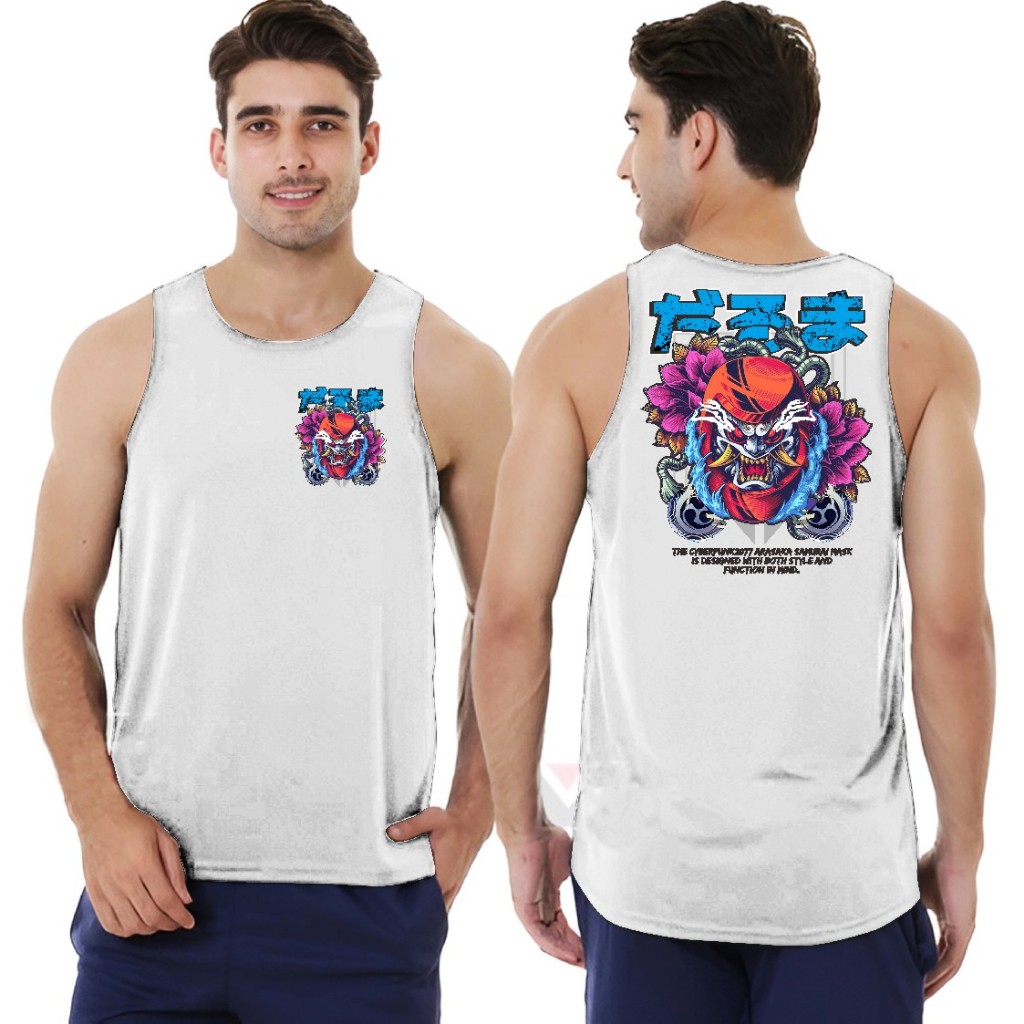 Singlet Distro Pria Keren / Kaos Distro Pria Singlet Keren sablon Daruma / Baju Singlet Distro / Kao