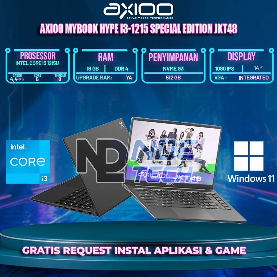 Axioo Mybook Hype i3-1215 Special Edition JKT48