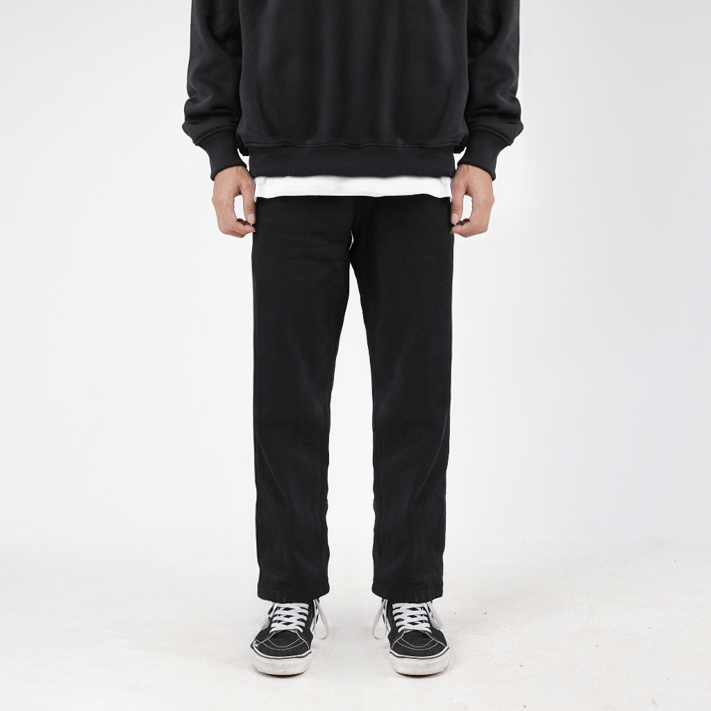 House of Smith PKU Celana Denim Pria - Smith Basic Denim Black #2
