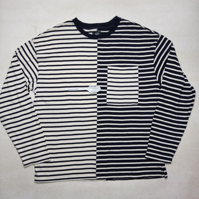 STUDIO TOMBOY pocket longsleeve shirt size M fit XL