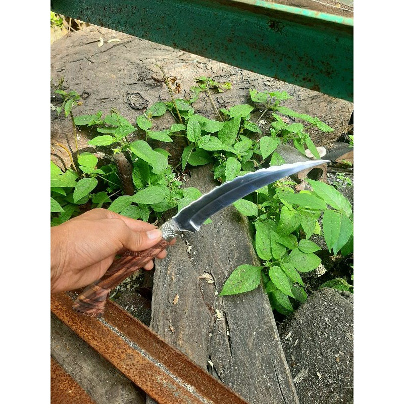 pisau damaskus baja HSS gagah baja putih