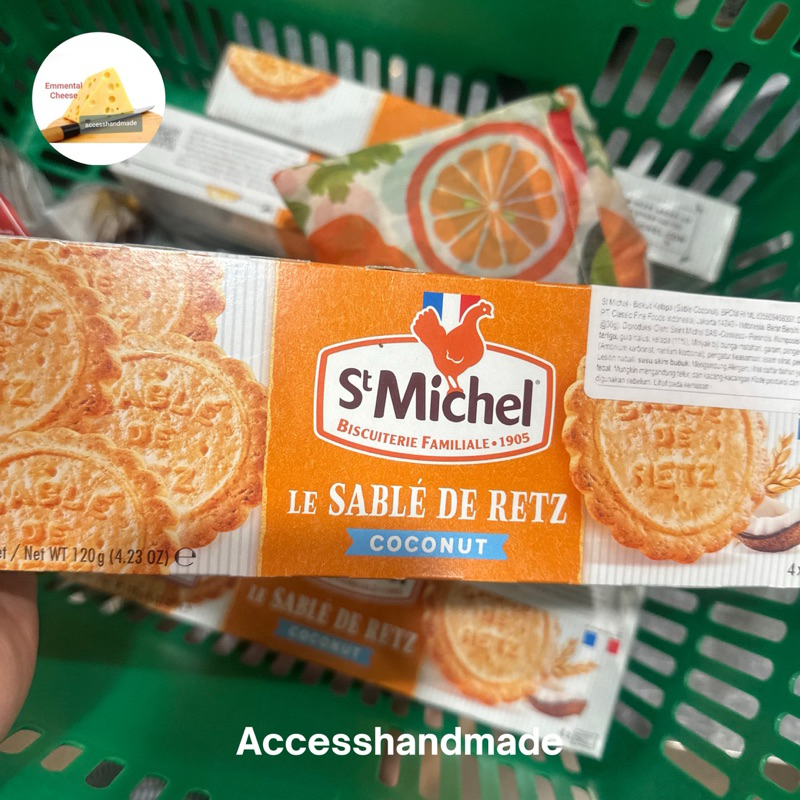 

St Michel Biscuit Coconut le sable de retz biskuit kelapa France Perancis St Michel bpom