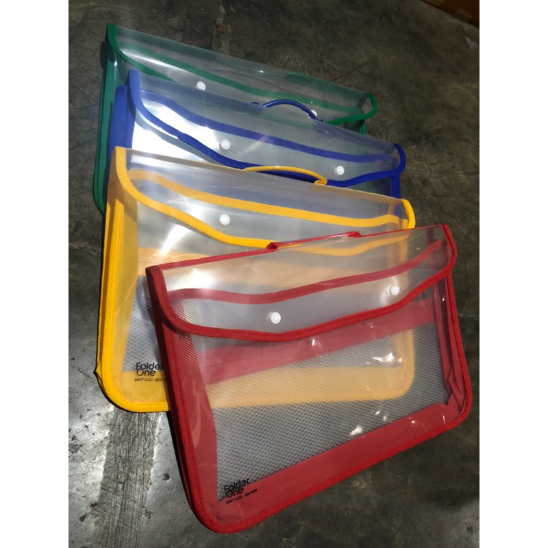 

3pcs Folder one School Bag // zipper bag file // Map data // tas Data // Map plastik kancing