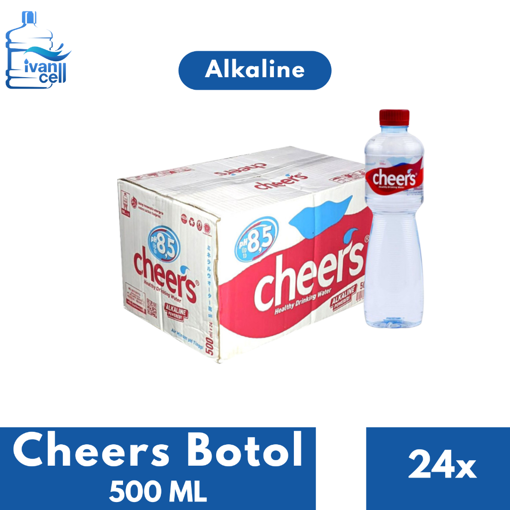 

⚡INSTANT⚡(1 DUS) CHEERS BOTOL 500 ML isi (24 BOTOL)ALKALINE - ORIGINAL 100%