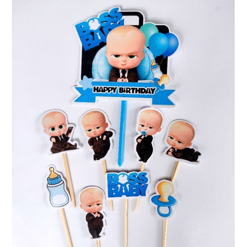 TOPPER BOSS BABY / CAKE TOPPER BOSS BABY / TOPPER KUE BOSS BABY / CUPCAKE TOPPER BOSS BABY / HIASAN 