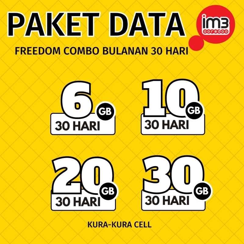 PAKET DATA KUOTA INJEKSI MURAH INDOSAT FREEDOM COMBO BULANAN PEMBAGIAN NASIONAL