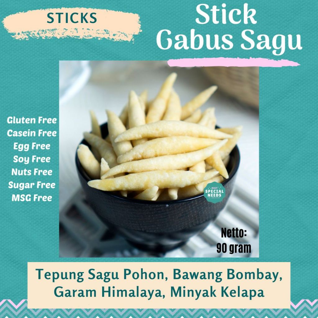 

Stick Gabus Sagu - Gluten Free, Egg Free, MSG Free - Diet Special Needs