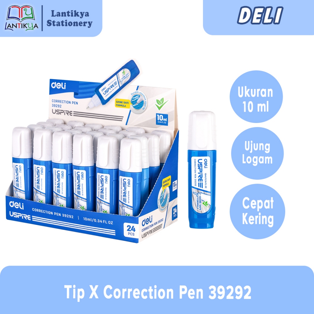 

Deli Tip X Koreksi Pena Ujung Logam tidak bercun 10ml E39292