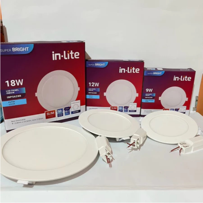 In-Lite downlight Lampu Panel plafon Inbow LED Bulat INPS628R 3 Watt,6 Watt,9 Watt,12 Watt,18 Watt