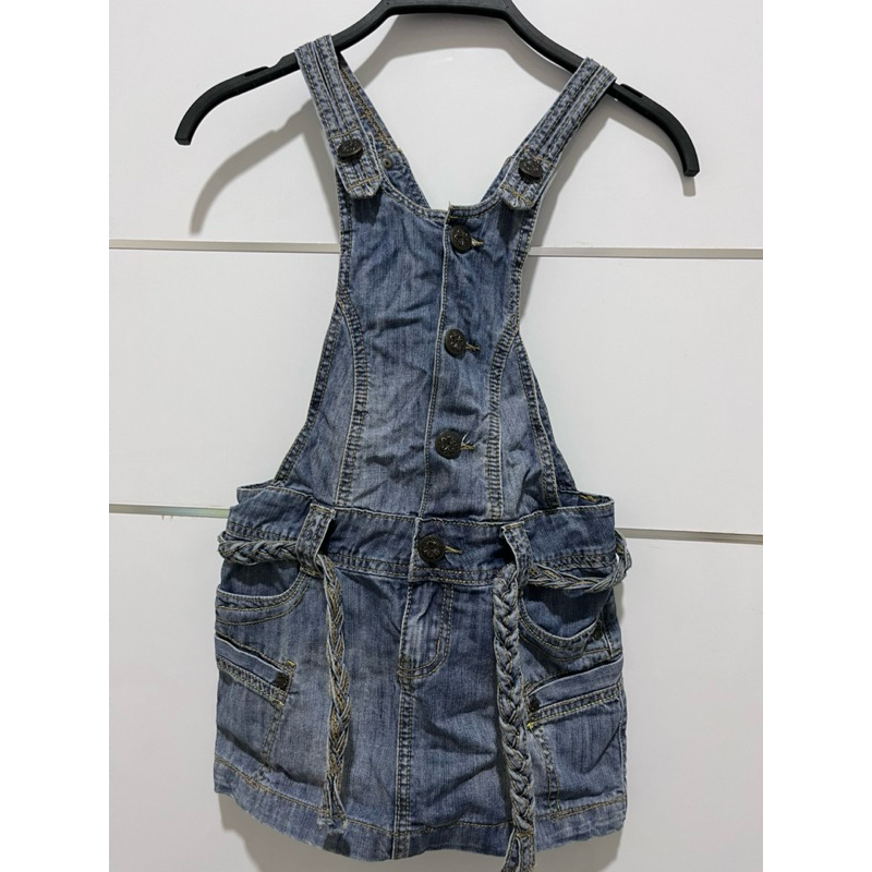 Dress Overall Anak Fox Jeans Preloved Second