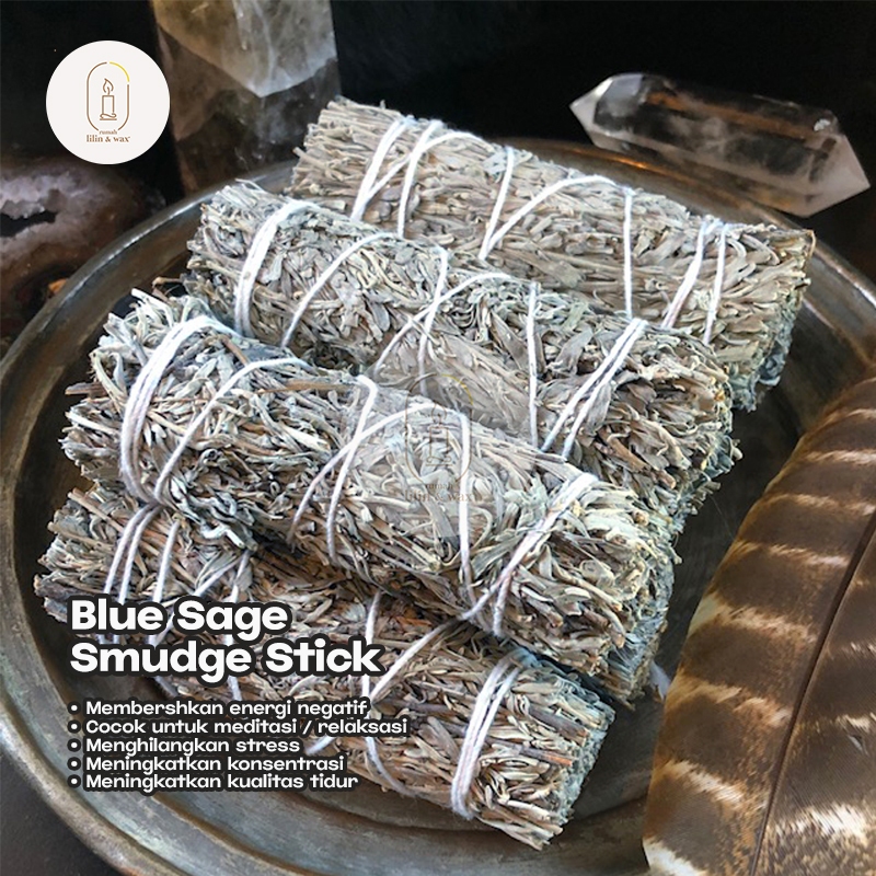 Blue Sage Smudge Stick California Membersihkan Energi Relaksasi Meditasi