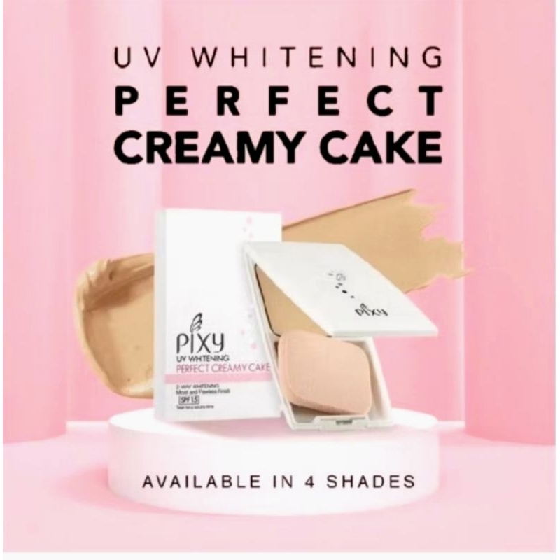 PIXY two way cake uv whitening perfect creamy cake | refill - bedak pixy basah