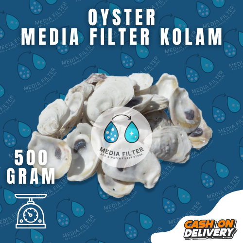 Oyster kulit kerang tiram media filter / Oyster media filter / Media filter kolam oyster
