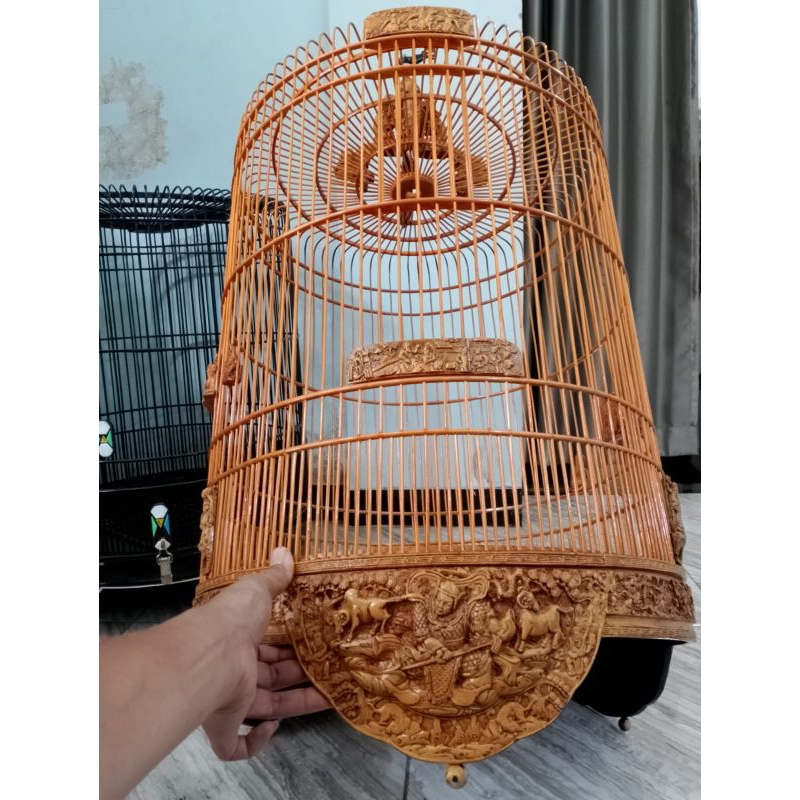 sangkar murai / kandang murai / sangkar murai ukir fiber / kandang murai ukir