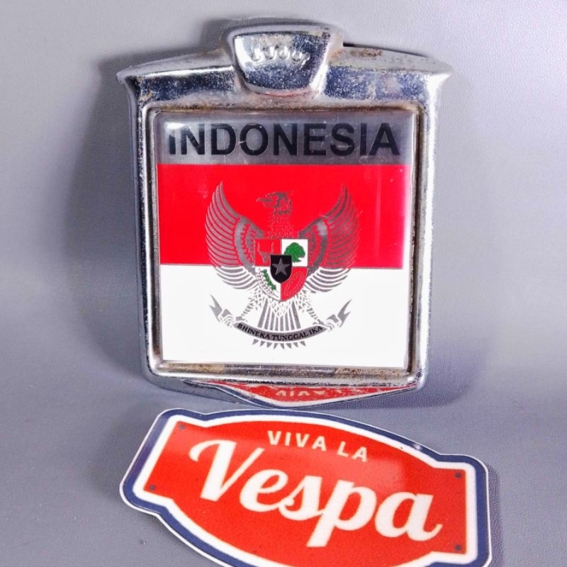 Renamel Badge Emblem Logo Garuda Indonesia Original Vespa VGLA/B Kongo T4 Mobil