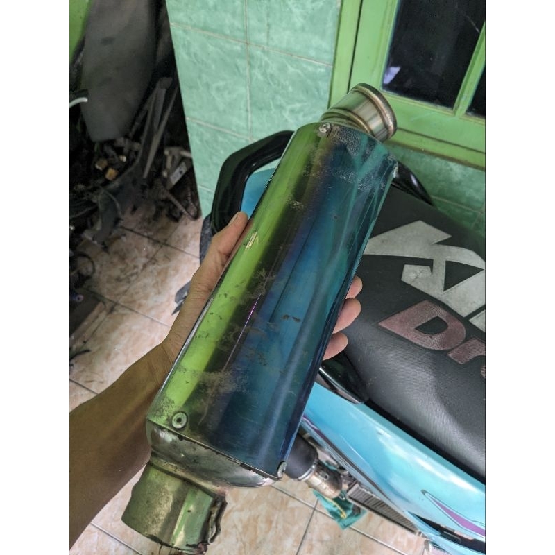 knalpot silincer WRX half blue