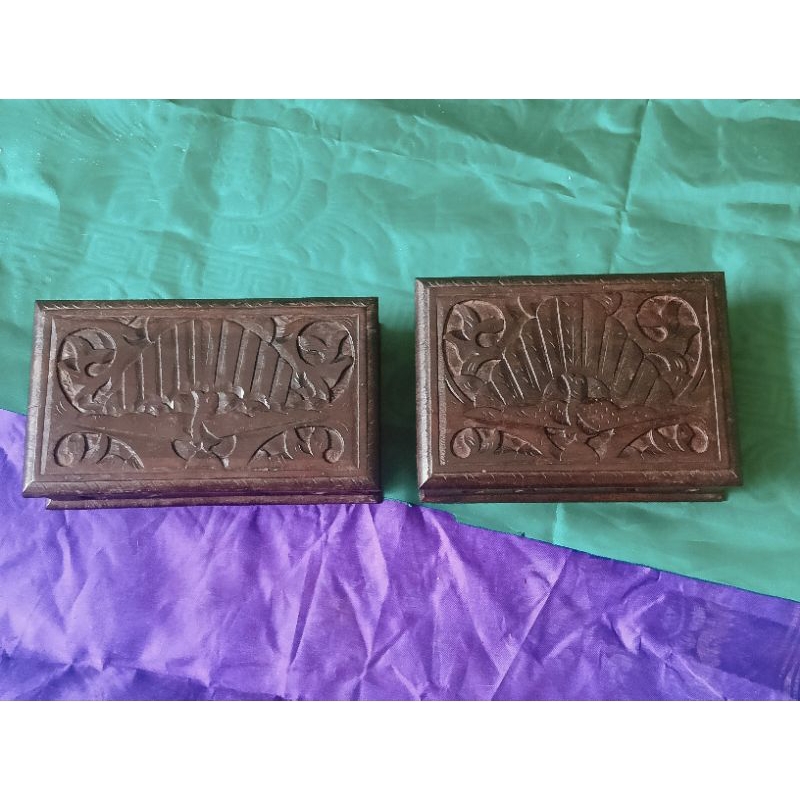 Kotak Kayu Ukir Perhiasan Ukuran 20x12cm / 18x12cm | Kotak Cincin | Kotak Kalung | Kerajinan Tangan 