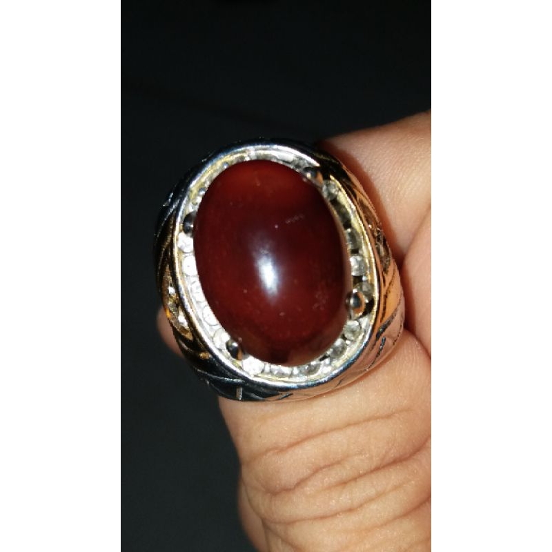 Cincin Pria Batu Akik Asli