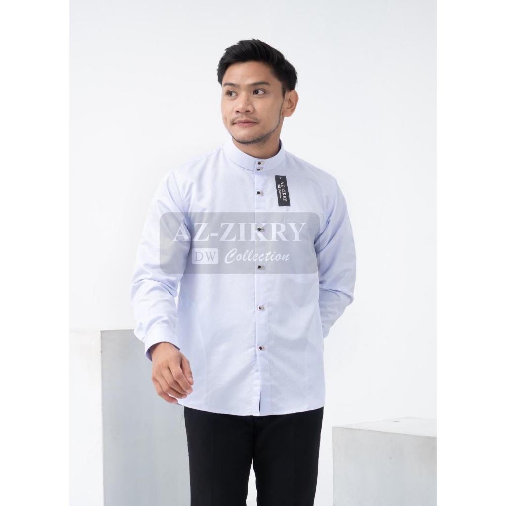 Kemeja Koko Motif Embos Kemko Sultan Pakaian Dewasa / Baju Koko Sultan Putih