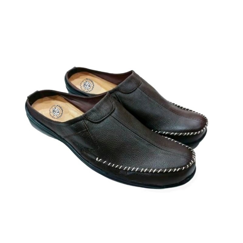 Sepatu sandal bustong pria kulit asli bustong pria kulit sepatu santai