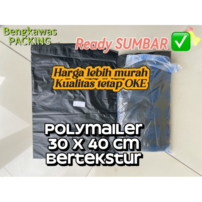 

30 x 40 cm BERTEKSTUR - Kantong Plastik Packing Online Shop / Polymailer 30X40CM Packing Polymailer Isi 100 Pcs Warna Hitam Waterproof
