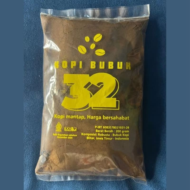 

Cahayadstore (5 Kg = 25 Pack) Kopi 32 @200 Gram - Robusta Campuran Coffee Hitam Giras Mantap ()