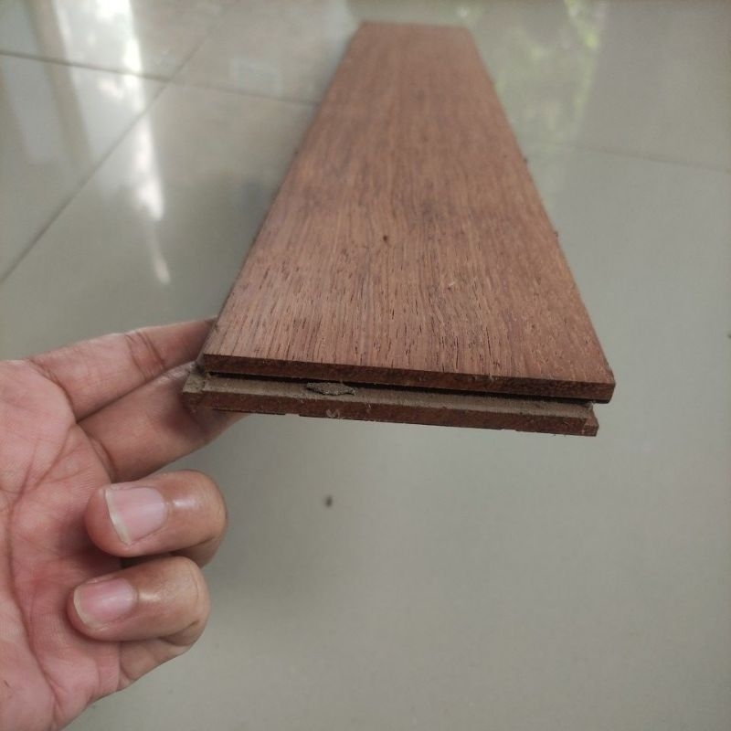 PER BATANG FLOORING LANTAI KAYU MERBAU  1,5 x 9 x 60 cm