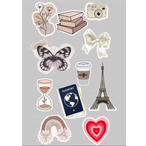 

Stiker Aesthetic Choco Series | Stiker Aesthetic Deco Planner Album Scrapbook Journal Freebies