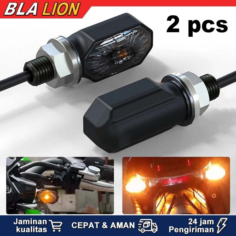 Lampu Sein Variasi Kecil universal semua motor Lampu Sen LED Sisi 12 Volt Waterproof