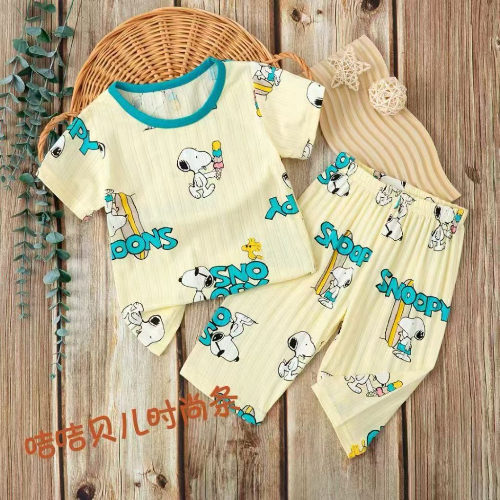 HPL. 03 [BISA COD] GRA SET PIYAMA HPL SALUR KATUN ORGANIK PREMIUM BRAND JIJIBEIER USIA 1 S.D 9 TAHUN