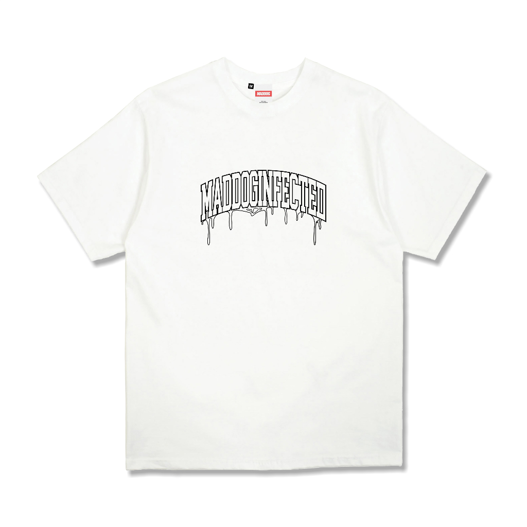 Maddog Infected - Kaos - Meld White | Kaos Unisex Putih Distro Official Maddog Infected ORIGINAL