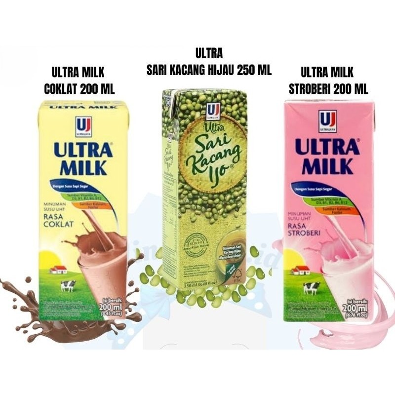 

SUSU UHT ULTRA COKLAT DAN STRAWBERY - SARI KACANG HIJAU