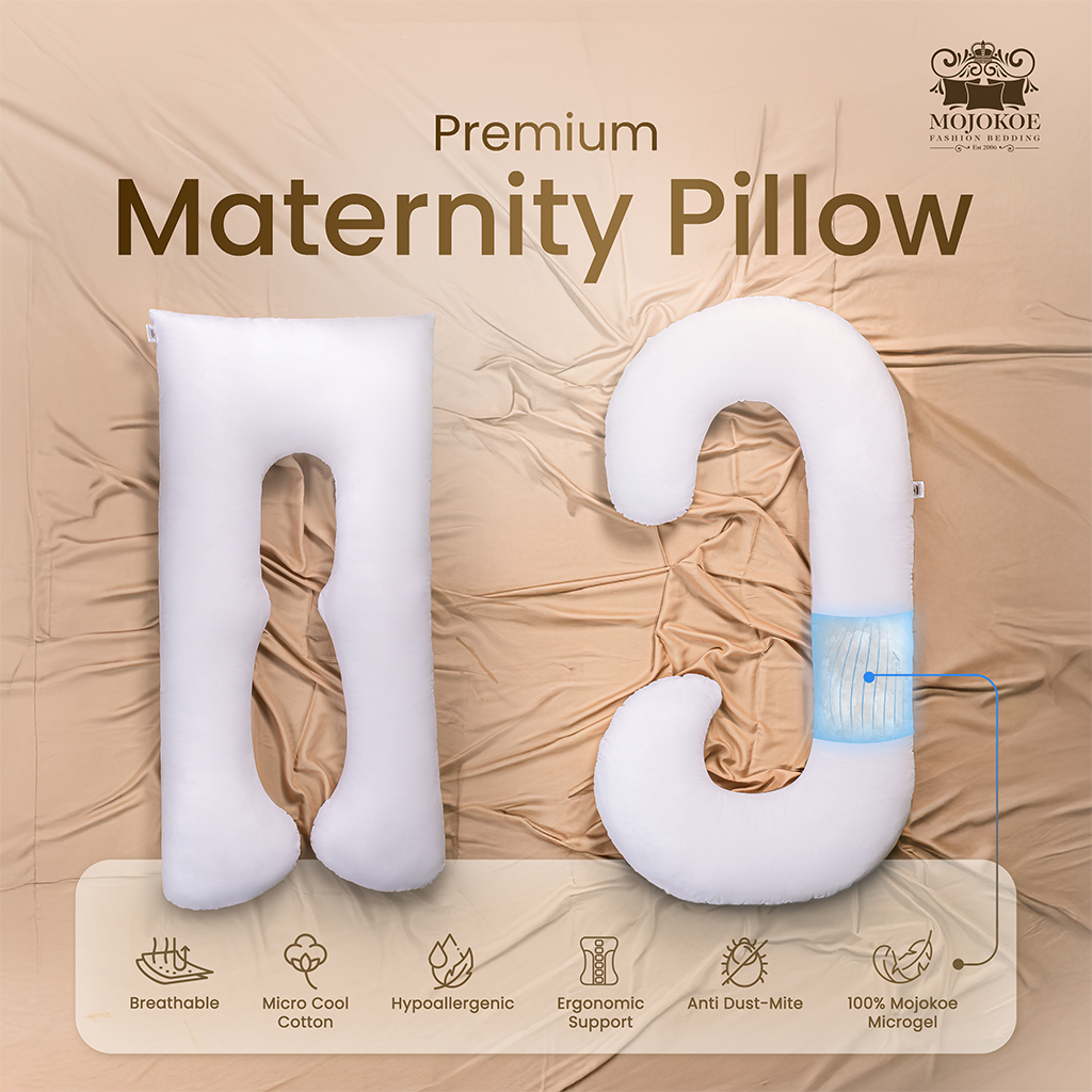 MOJOKOE Premium Maternity Body Pillow | 100% Microgel Bantal Hamil MojoDream