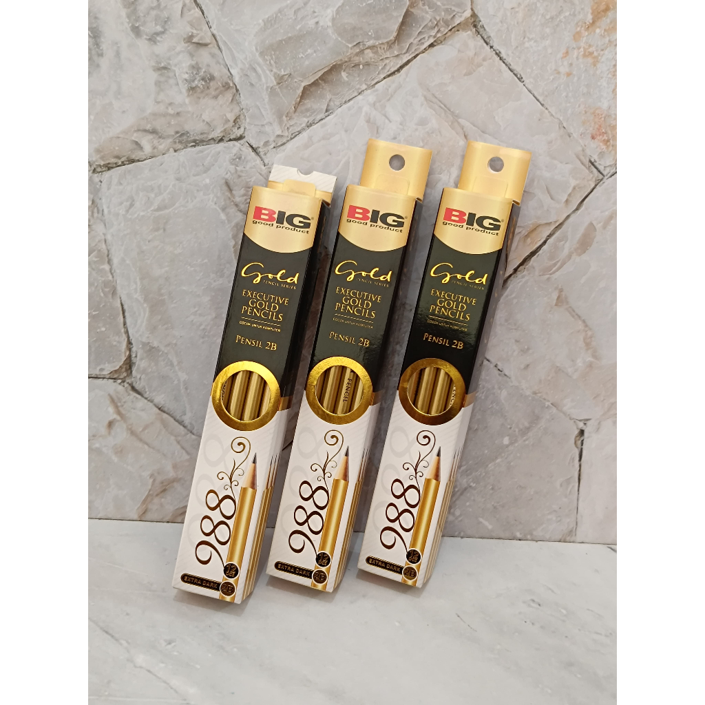 

SELUSIN ( 12 BIJI ) Pensil 2B Big Gold 988