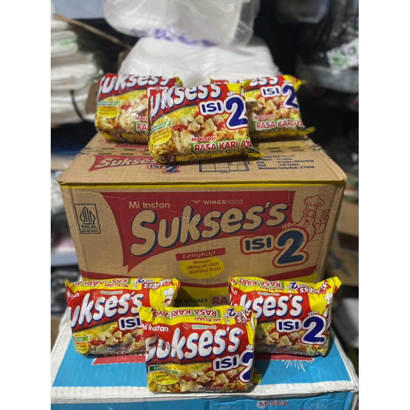 

1 Bungkus Suksess isi 2 Mi Goreng Rasa Kari Ayam 116 gram dengan Minyak & Bumbu Kari. 100% BARU BERSEGEL ORI WINGS FOOD