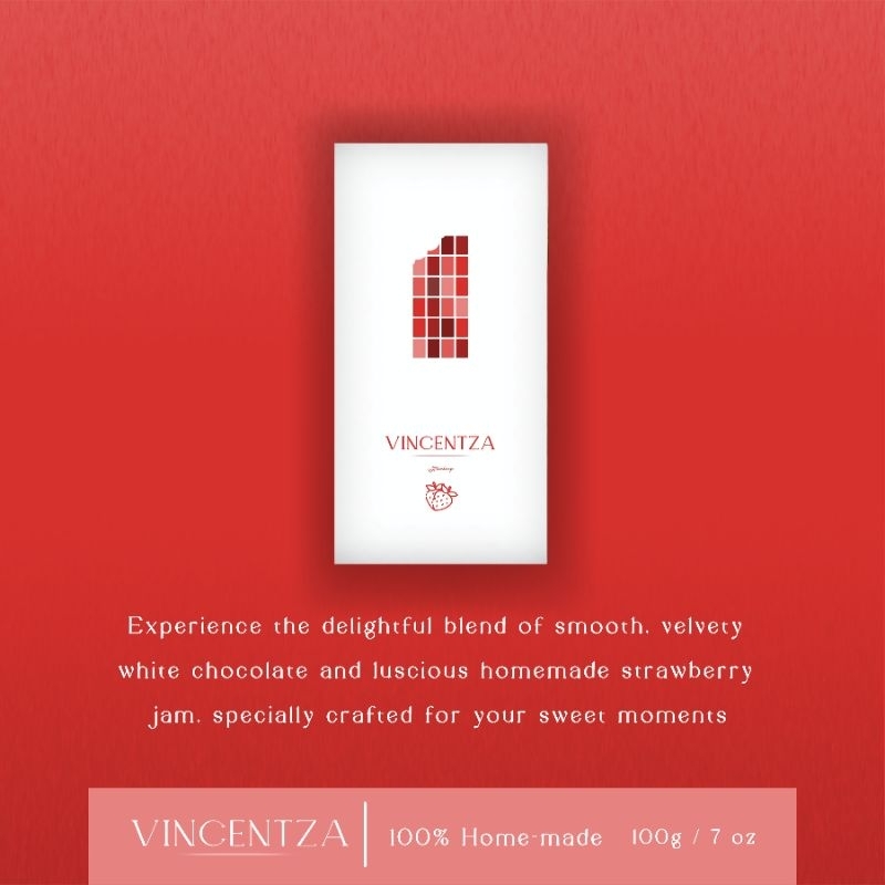 

Chocolate Bar - Strawberry Jam 100g