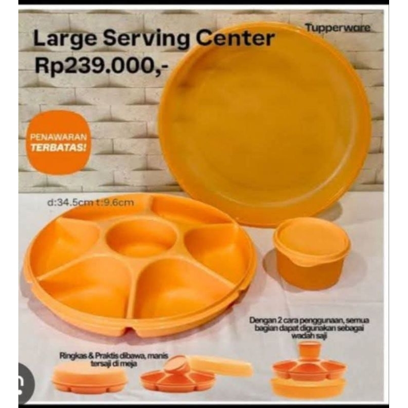 large serving center tupperware