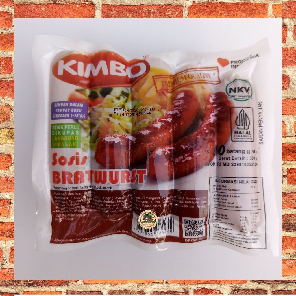

Sosis kimbo bratwurst 500 gram