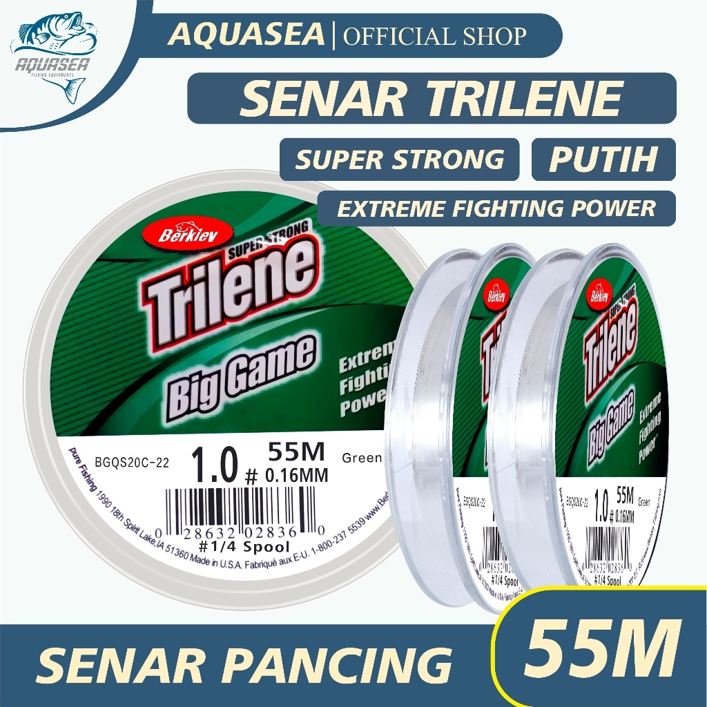 Pancing Bahagia Pancing Trilene Putih Panjang 55m Nilon  Memancing  Pancing Ikan  Bunglon Pancing  T