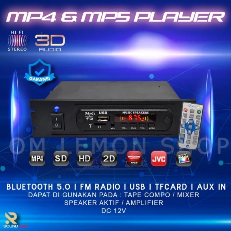 AYABDG Rakitan mp5 mp4 mp3 Video Player Bluetooth 12V / AMPLI RADIO SPEAKER AKTIF / MP5 BOX PLUS ADA