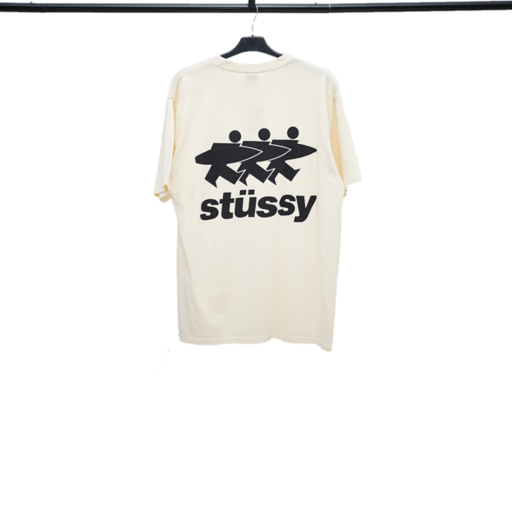 STUSSY Natural Surfwalk Pigment Tshirt Authentic / Kaos Branded Stussy Original