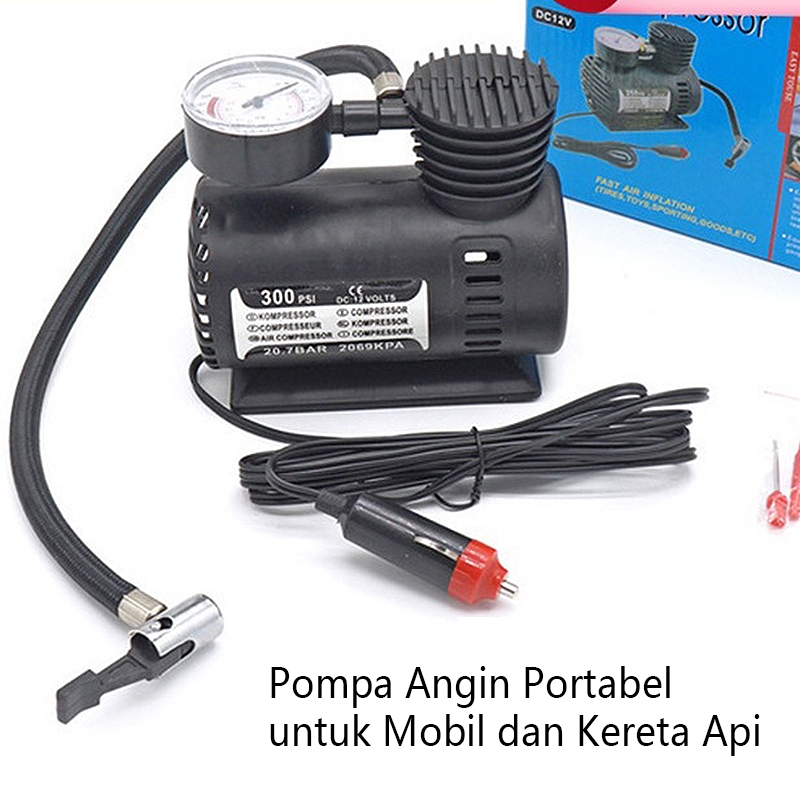 Pompa inflator lokomotif miniatur 12V pompa inflator ban mobil inflator mobil portabel pompa udara k