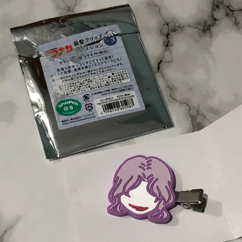 Detective Conan Official Merchandise - Random Mystery Gacha Hair Clip - Vermouth