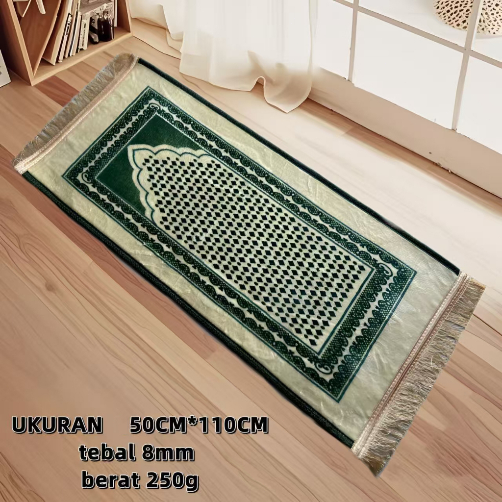 50*110CM Sajadah Turki Premium Beludru Halus jumbo tebal empuk premium dewasa