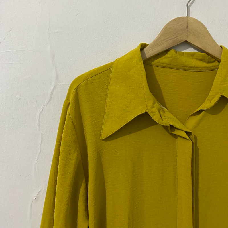 [Preloved] Setelan Celana Tunik Jumbo Kuning Lemon