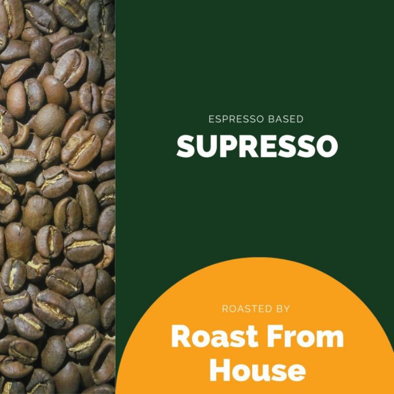 

BIJI KOPI BLEND ESPRESSO "SUPRESSO" ARABIKA ROBUSTA 70:30 ROASTED BEANS 1 KG