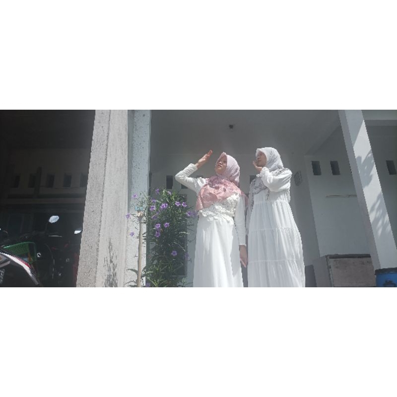 Dress lebaran putih PL
