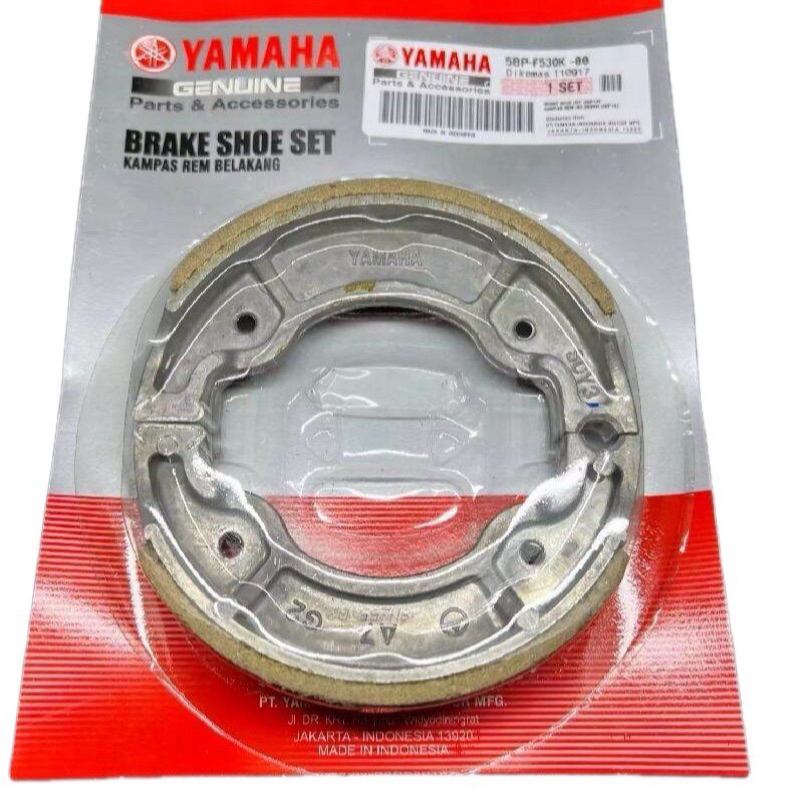 Kampas Rem Tromol RX King New 5BP YGP Original 5BP-F530K-00 Untuk Motor Vixion Scorpio Asli Yamaha