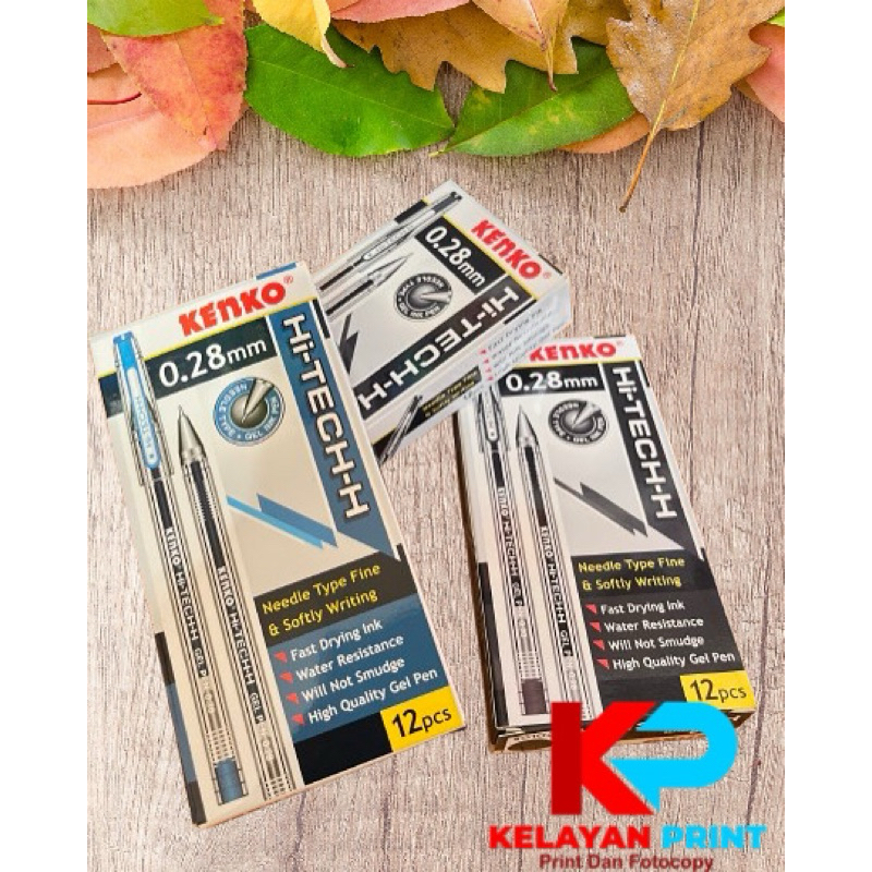 

(12 pcs) PULPEN HITECH KENKO KETEBALAN 0,28MM TINTA HITAM & BIRU PERPAK