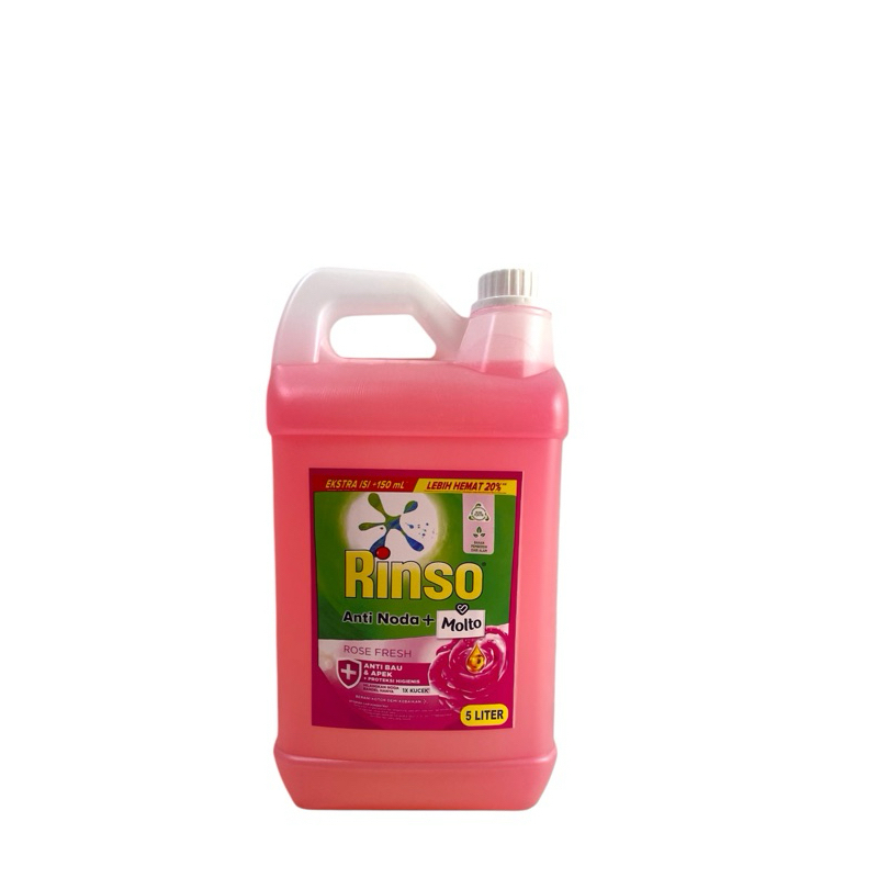 Rinso Rose Fresh Sabun Cuci Pakaian Deterjen Laundry Termurah Terlaris/ Detergen Cair 5 Liter COD